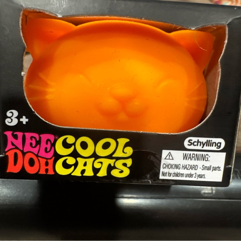 Schylling Nee Doh Cool Cats Orange Toy